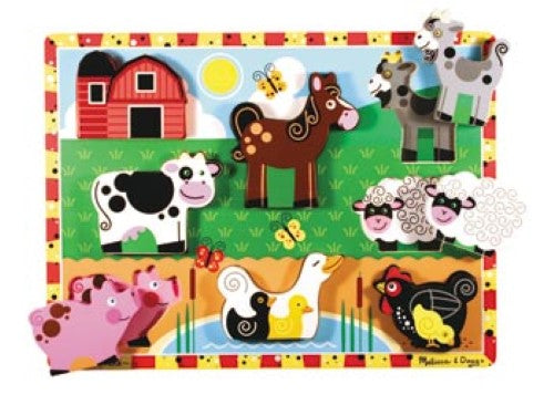 Melissa & Doug - Farm Chunky Puzzle 8 PCE