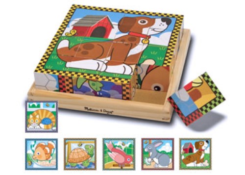 Melissa & Doug - Cube Puzzle - Pets - 16pc