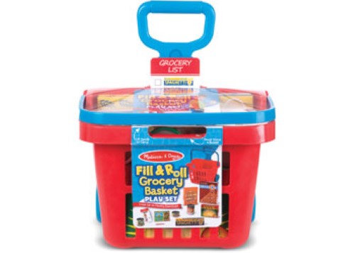 Melissa & Doug - Fill & Roll Grocery Basket Play Set
