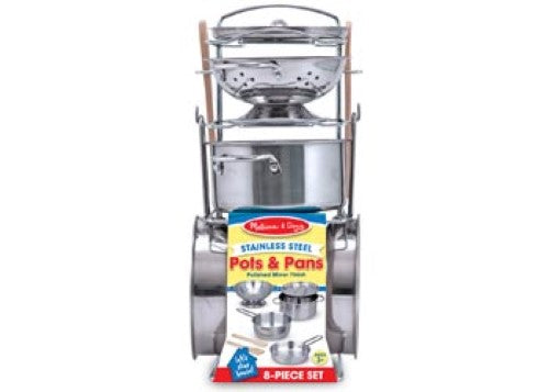 Melissa & Doug - Stainless Steel Pots & Pans Set