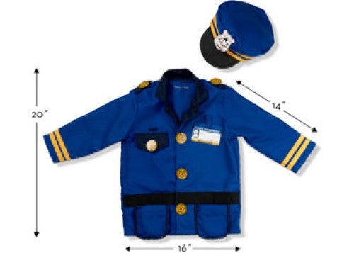 Melissa & Doug - Police Officer Role Play Costume - Pack of 3
