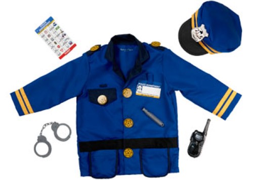 Melissa & Doug - Police Officer Role Play Costume - Pack of 3