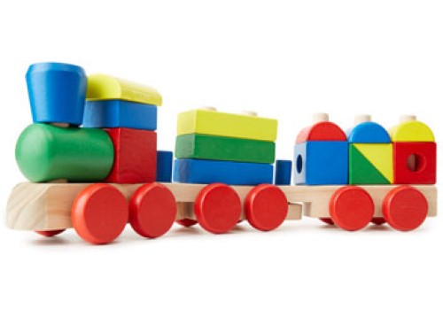 Melissa & Doug - Wooden Stacking Train