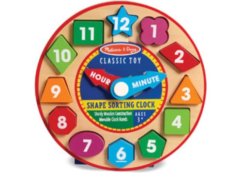 Melissa & Doug - Wooden Shape Sorting Clock