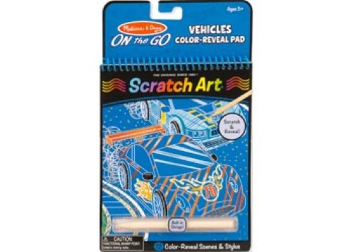 Melissa & Doug - On The Go - Scratch Art Color-Reveal Pad - V