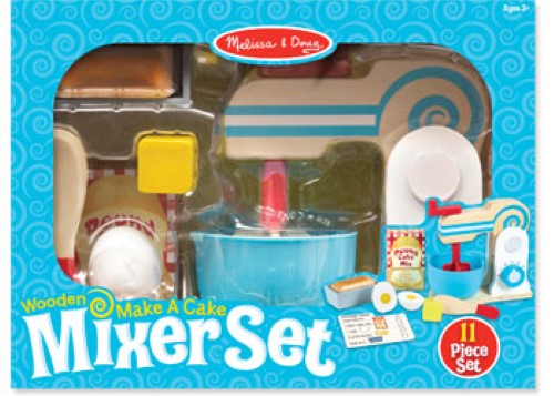 Melissa & Doug - Wooden Make-A-Cake Mixer Set