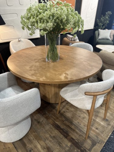 Plymouth Round Dining Table - Rubberwood Solid Table