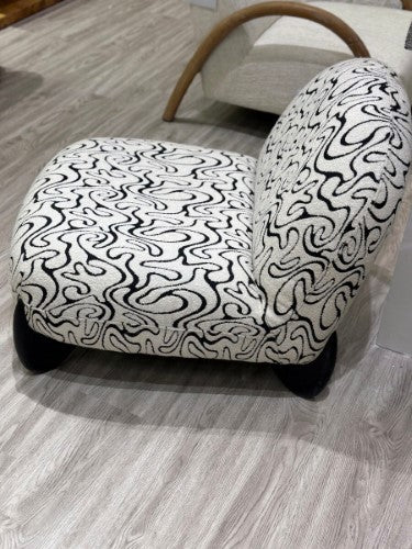 Nero Accent Chair - Black & White Accent Chair