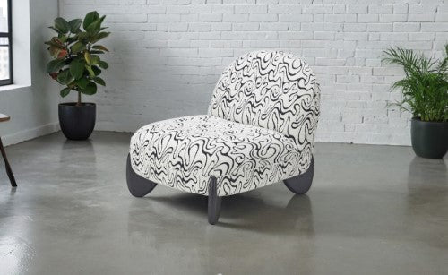 Nero Accent Chair - Black & White Accent Chair