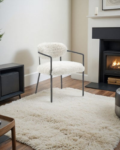 Sienna Forged Accent Chair - Forged Hammer Frame