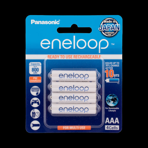 PANASONIC Eneloop Rechargeable Battery AAA - 4 Pack