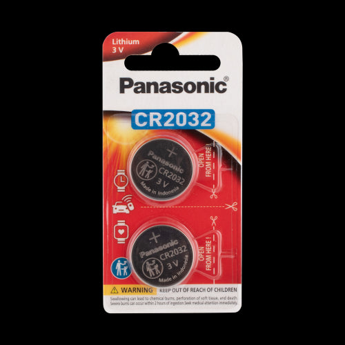 PANASONIC Coin Lithium Battery 3V CR2032 - 2 Pack