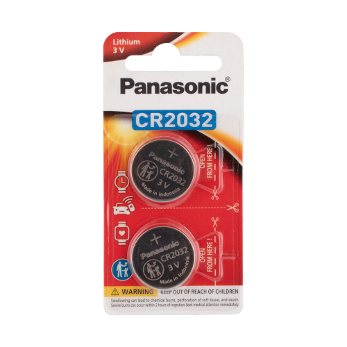 PANASONIC Coin Lithium Battery 3V CR2032 - 2 Pack