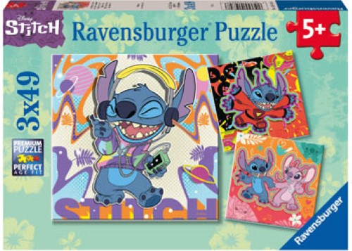 Puzzle - Ravensburger- Disney Stitch 3x49p