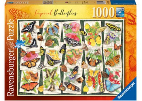 Puzzle - Ravensburger- Tropical Butterflies 1000p