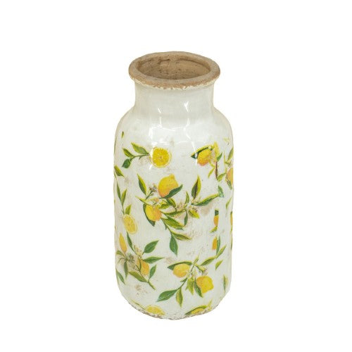 Decorative - Lemon & Leaves Vase - 30cm