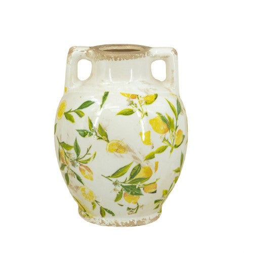 Decorative - Lemon & Leaves Vase - 22cm