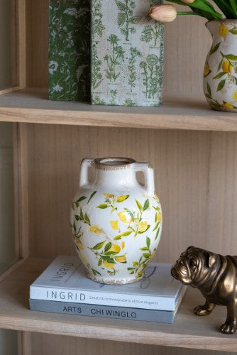 Decorative - Lemon & Leaves Vase - 22cm