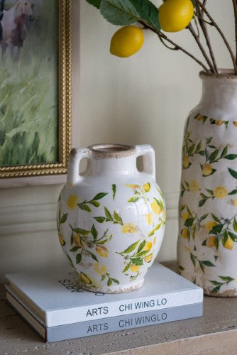 Decorative - Lemon & Leaves Vase - 22cm