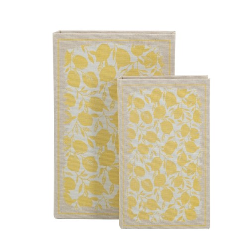 Decorative - Lemon Book Box Set of 2