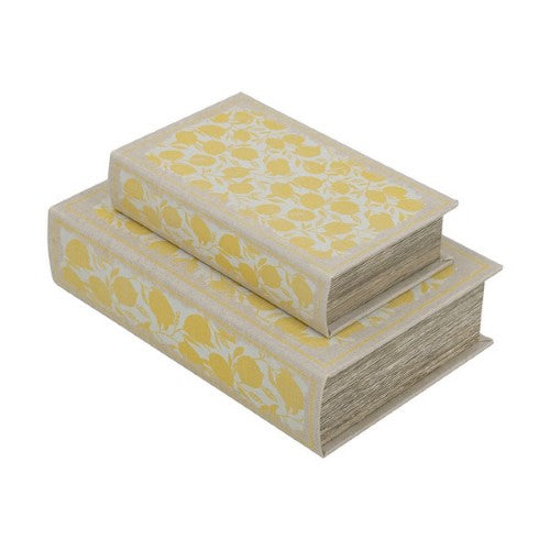 Decorative - Lemon Book Box Set of 2