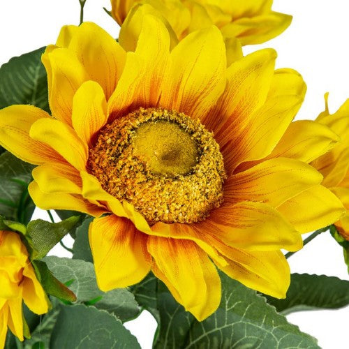 Decorative - Yellow Sunflower Stems 9 Heads