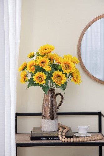 Decorative - Yellow Sunflower Stems 9 Heads