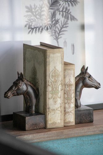 Decorative - Black Horse Bookends Set of 2