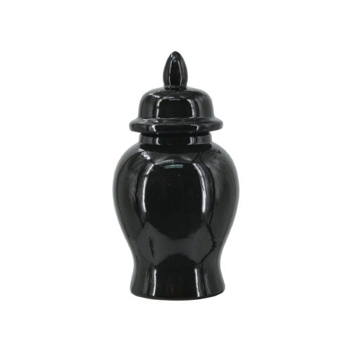 Decorative - Black Ginger Jar - 31cm