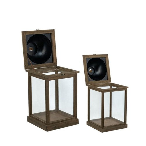 Decorative - Antique Gold Lanterns Set of 2 - 73cm