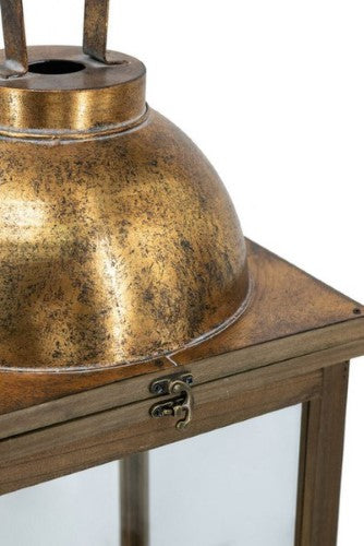 Decorative - Antique Gold Lanterns Set of 2 - 73cm