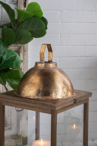 Decorative - Antique Gold Lanterns Set of 2 - 73cm