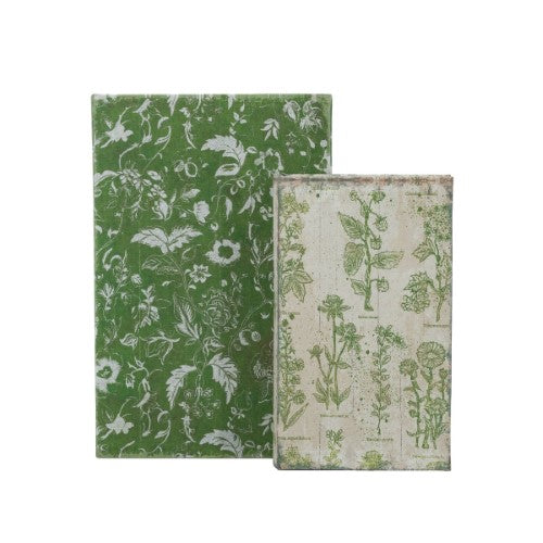 Green Leaf Book Box Set of 2 - 18 x 27cm