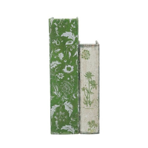 Green Leaf Book Box Set of 2 - 18 x 27cm
