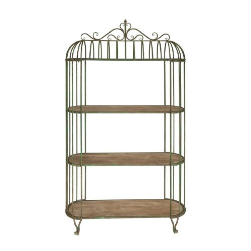 Rustic Metal Shelf Unit