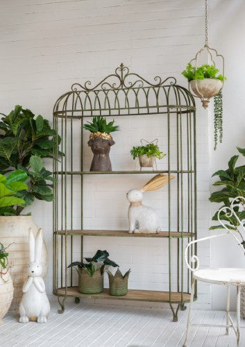 Rustic Metal Shelf Unit