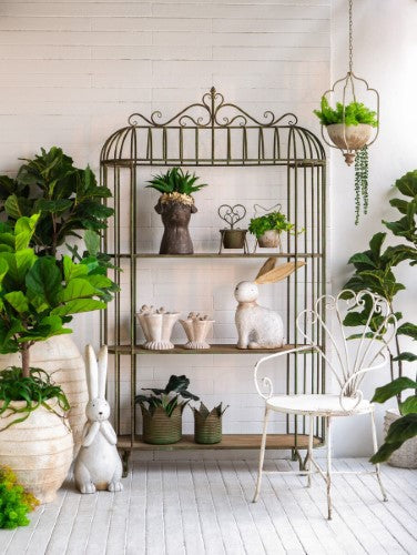 Rustic Metal Shelf Unit
