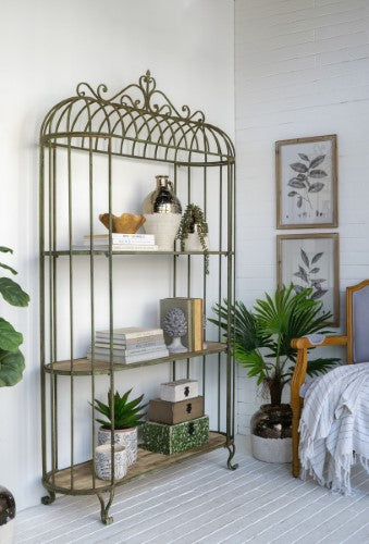 Rustic Metal Shelf Unit