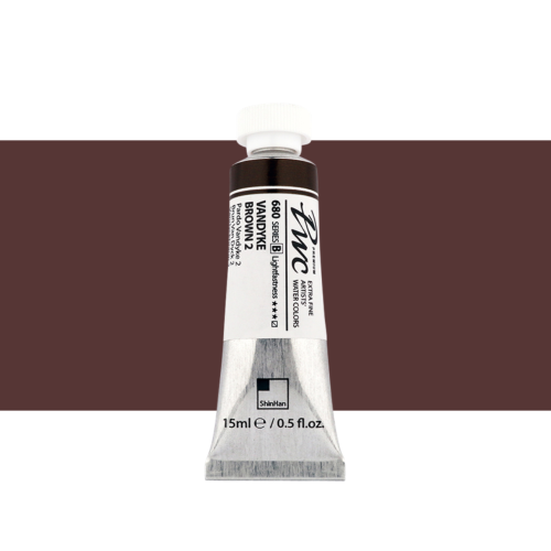 ShinHan PWC Extra Fine 15ml Watercolour Paint VANDYKE BROWN 2