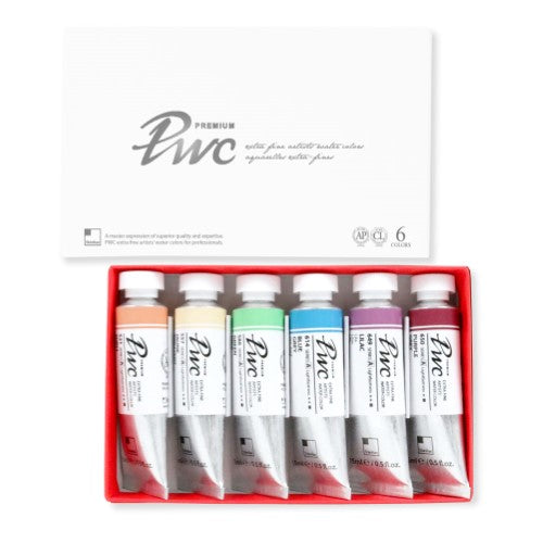 ShinHan PWC Extra Fine 15ml Watercolour Paints Set Of 6 - Tint ATINT A