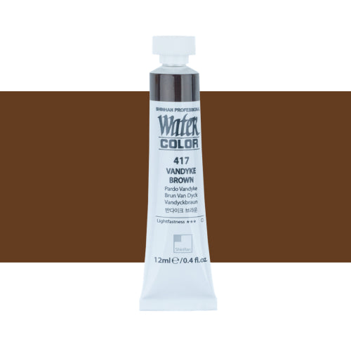 ShinHan Professional 12ml Watercolour Paints VANDYKE BROWN