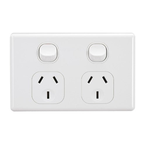 DOUBLE GPO 240V 10A WHITE