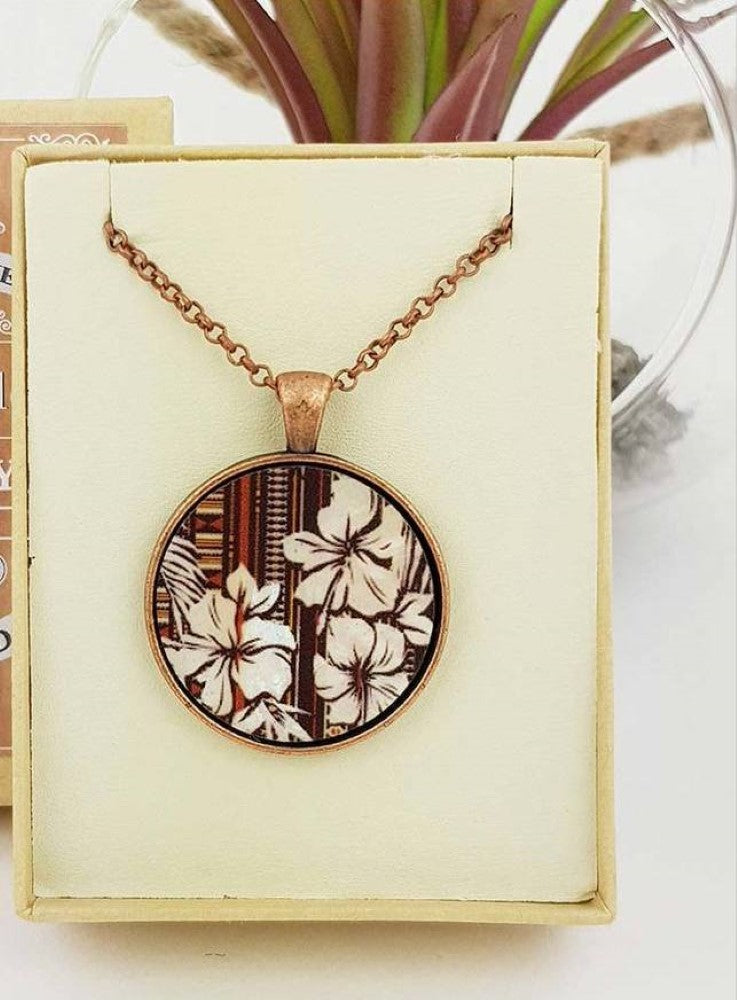 Circle Necklace - Pacific (Printed MOP)