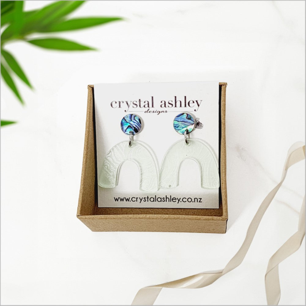 Earrings Set - Arch Acrylic + Paua