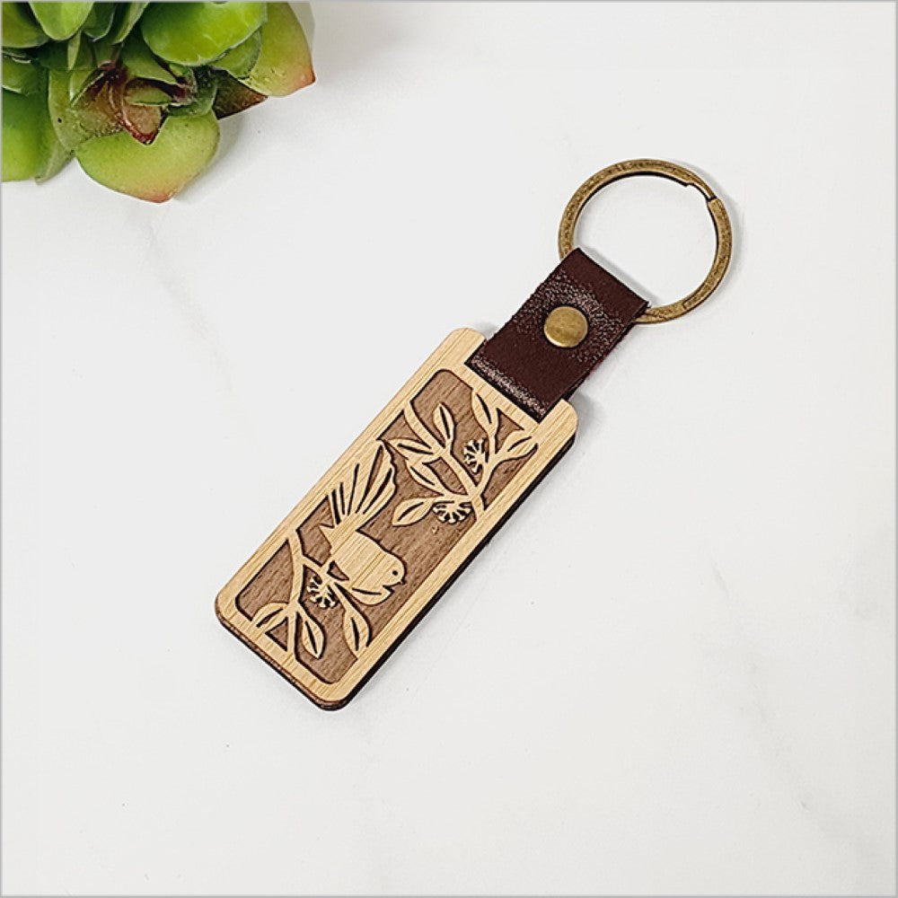 Bamboo Keyring - Fantail + PHT (11cm)