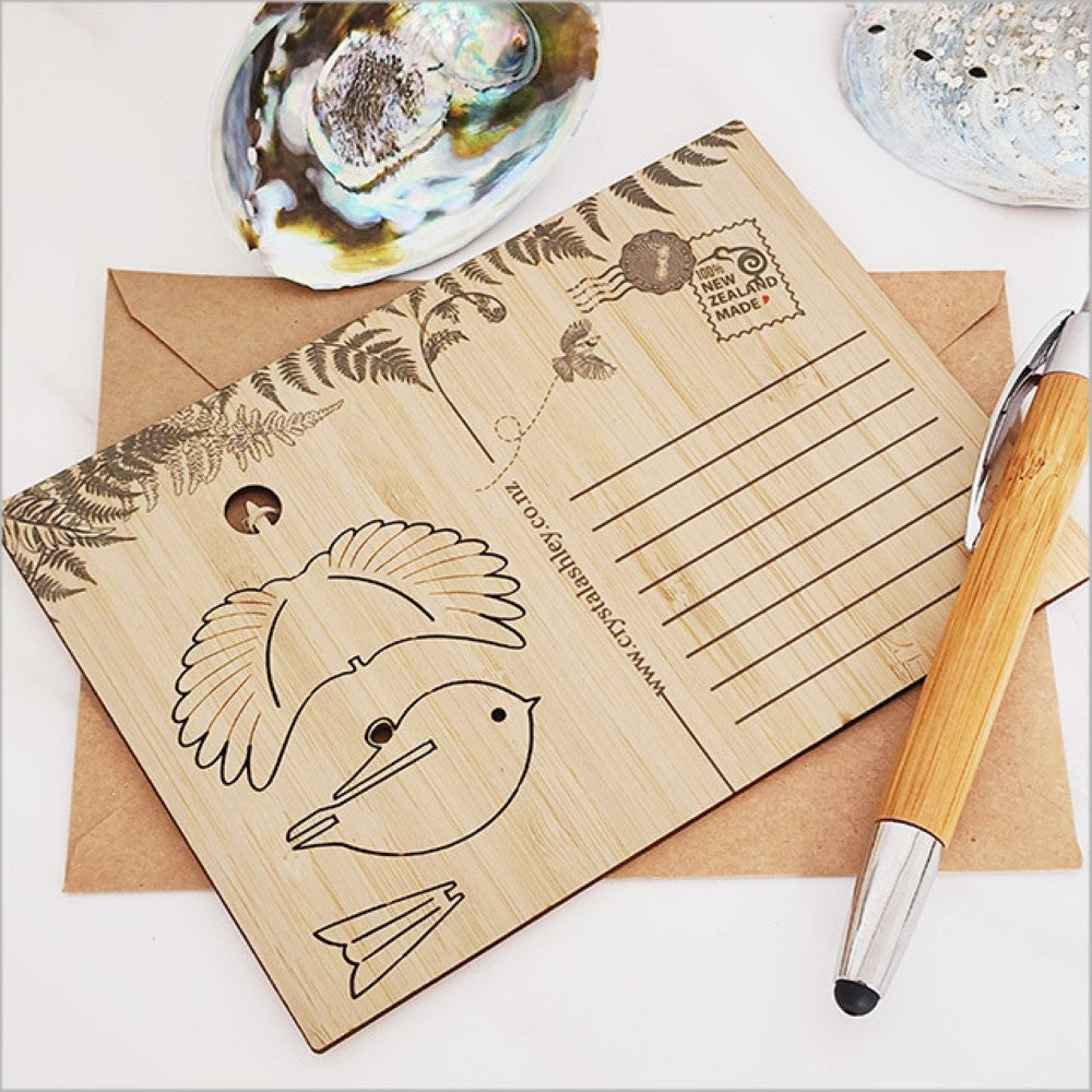 Bamboo Postcard - Robin 3D Ornament (15.6 x 11cm)