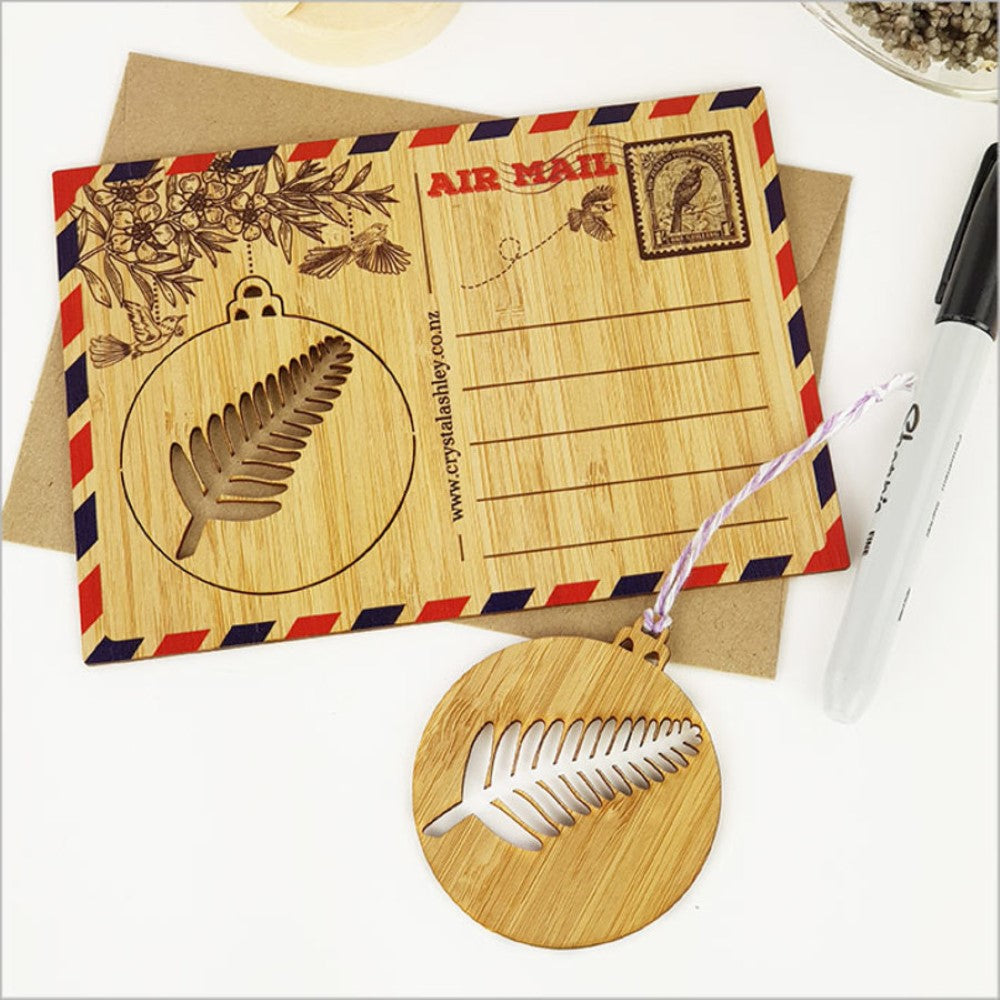 Bamboo Postcard - Fern Bauble (15.6 x 11cm)