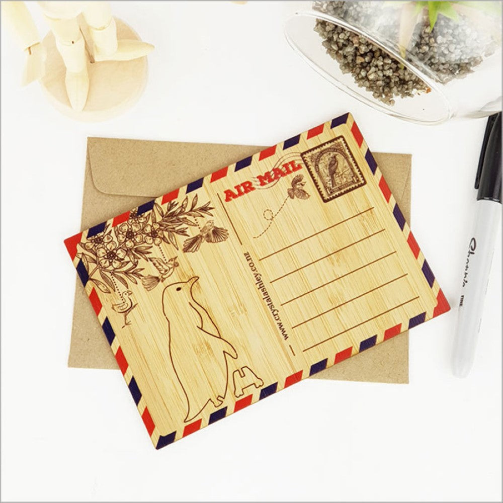Bamboo Postcard - Penguin (15.6 x 11cm)