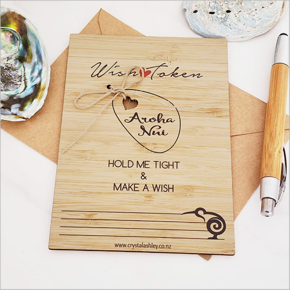 Vertical Bamboo Postcard - Wish Token (15.6 x 11cm)
