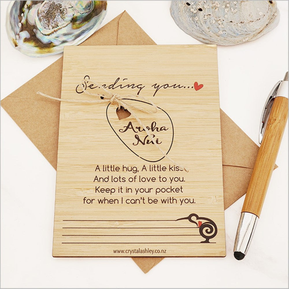 Vertical - Bamboo Postcard Sending you ( 15.6 x 11cm)